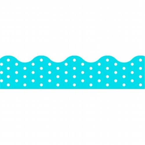 BORDER POLKA DOTS BLUE