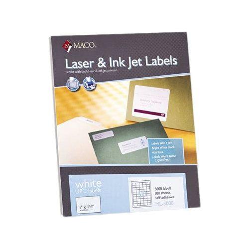 LABELS UPC LABELS 1" X 1-1/2" WHITE 5000 PC