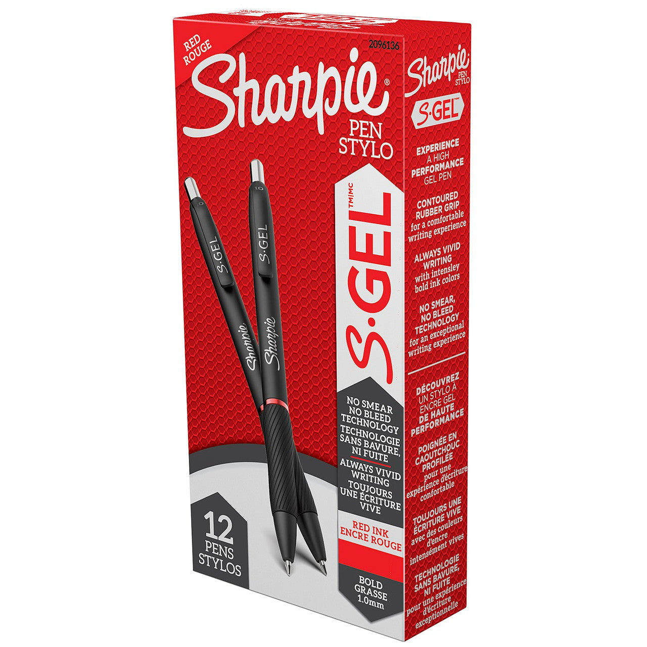 SHARPIE S.GEL 1.0MM 12CT RED BOX