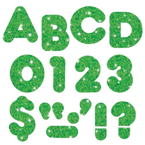 LETTERS CASUAL GREEN SPARKLE