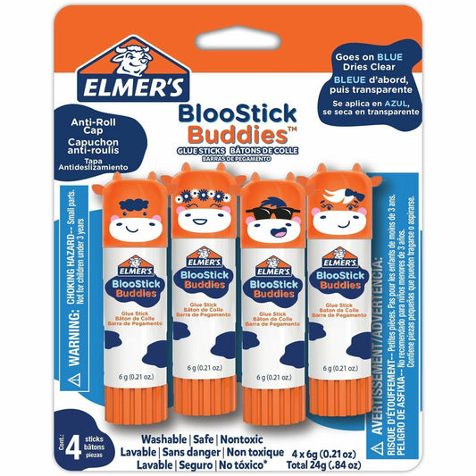 Disappearing Blue GS Elmer’s 4 CT 6G Bloostick Buddies Glue Sticks