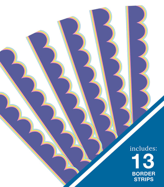 POP OF PURPLE SCALLOPED BULLETIN BOARD BORDERS