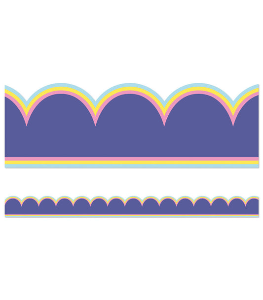 POP OF PURPLE SCALLOPED BULLETIN BOARD BORDERS