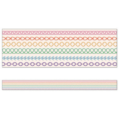 CRAFTY COOL RAINBOW STITCHED BORDER