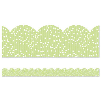 CRAFTY COOL LIGHT GREEN DOTS BORDERS