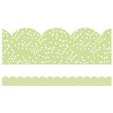 CRAFTY COOL LIGHT GREEN DOTS BORDERS