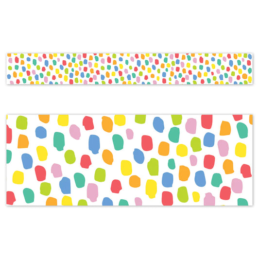 CORE DECOR COLORFUL MESSY DOTS BORDER 48'