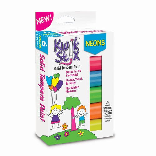 KWIKSTIX TEMPERA PAINT 6 NEON COLORS