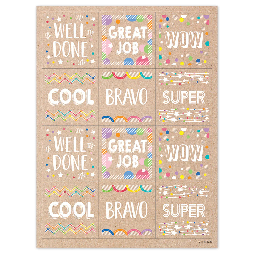 KRAFTY POP COLORFUL REWARD 60 STICKERS