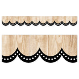 CORE DECOR DOTTED SCALLOPS ON WOOD BORDER 48 FEET 24 STRIPS