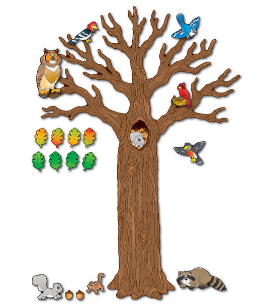BIG TREE WITH ANIMALS BULLETIN BOARD SET