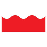 BORDER RED SOLID SCALLOPED