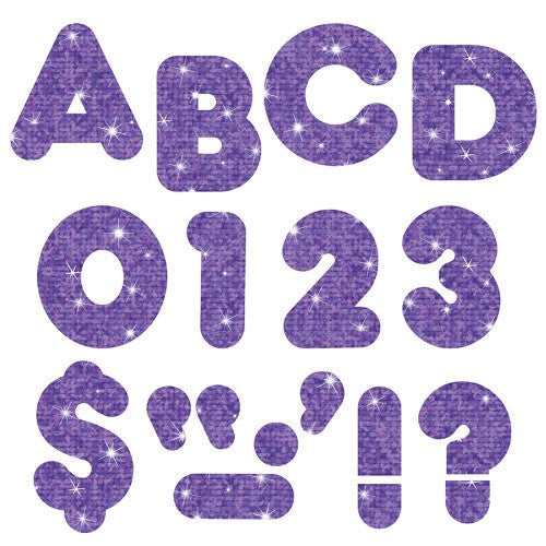 LETTERS CASUAL PURPLE SPARKLE