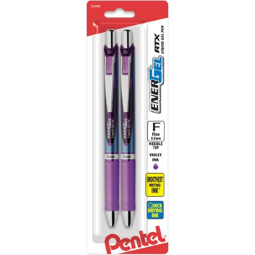 ENERGEL RTX RECTRACTABLE GEL FINE VIOLET INK PQ.2