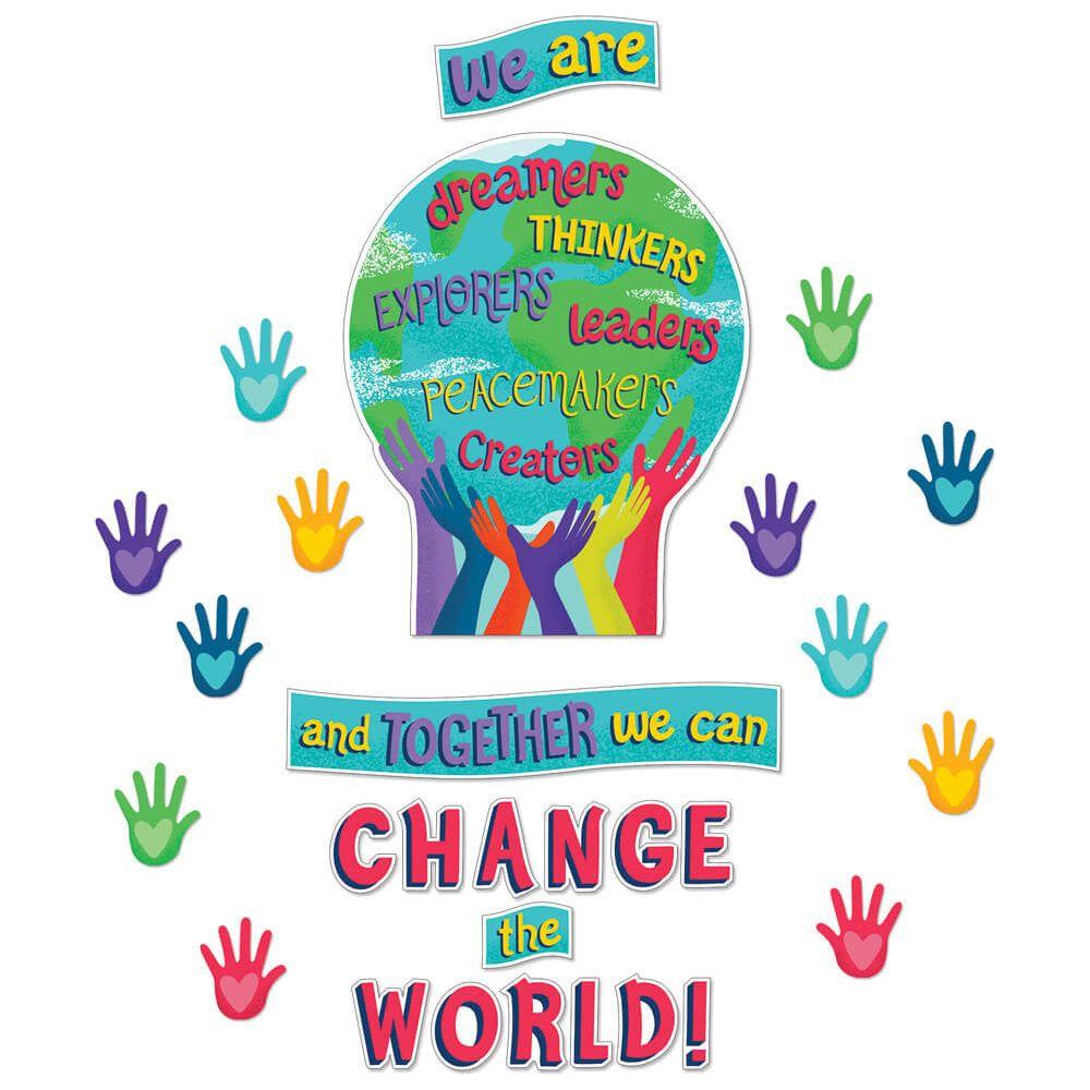 Together We Can Change The World Bulletin Board Set