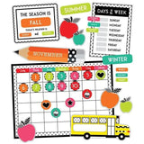 BLACK WHITE & STYLISH BRIGHTS CALENDAR BULLETIN