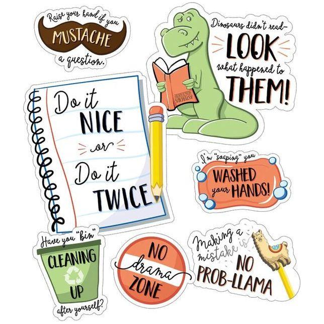 PLAYFUL CLASSROOM REMINDERS MINI BULLETIN