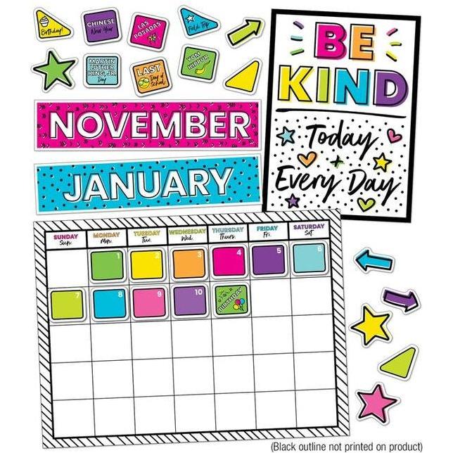 KIND VIBES CALENDAR BULLETIN BOARD SET 129PCS