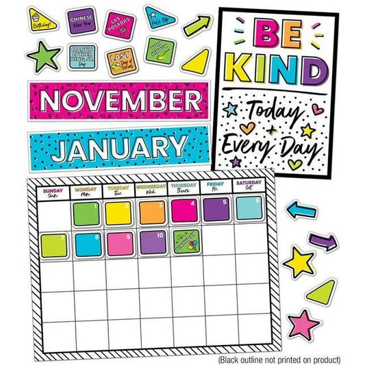 KIND VIBES CALENDAR BULLETIN BOARD SET 129PCS