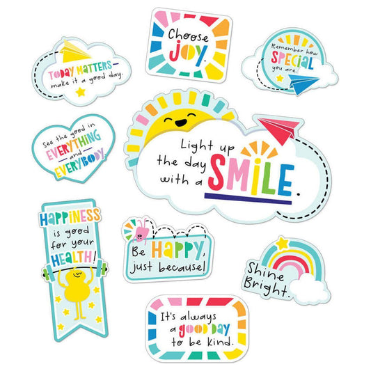Happy Place Motivational Mini Bulletin Board Set 15 pcs