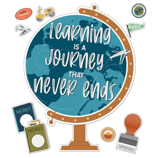 Learning Is a Journey Bulletin Board Set 45 PCS