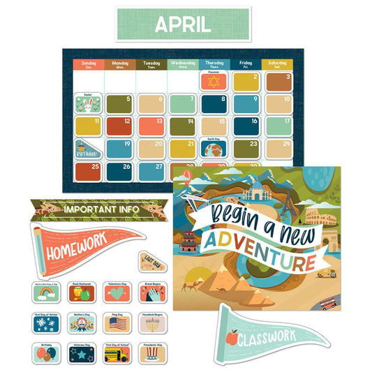 Let's Explore Calendar Bulletin Board Set 123 PCS