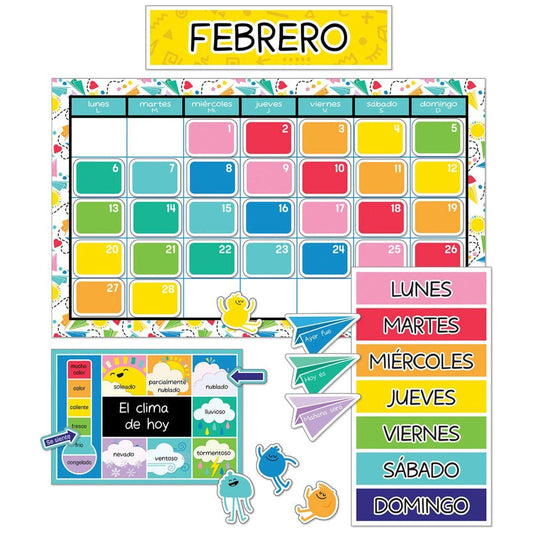 Happy Place Spanish Calendar Bulletin Board Set