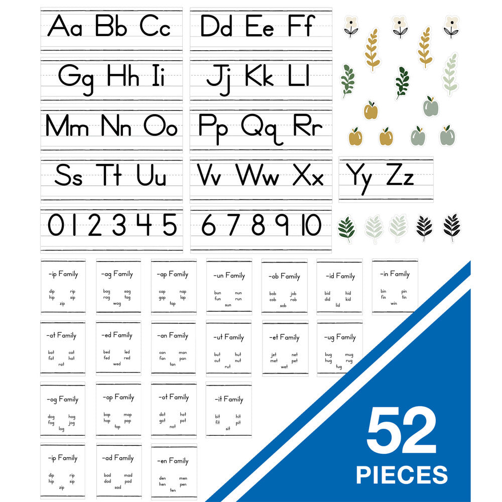 FARMHOUSE ALPHABET LINE: MANUSCRIPT BULLETIN BOARD