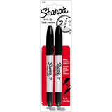 SHARPIE TWIN TIP BLACK PQT.2