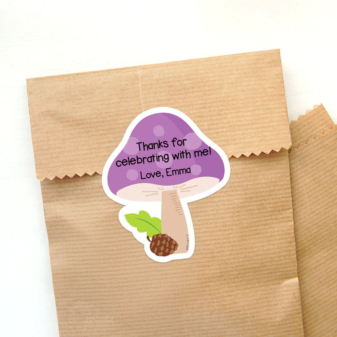 Woodland Friends Mushrooms | 3" | Designer Cut-Outs | 36 pieces