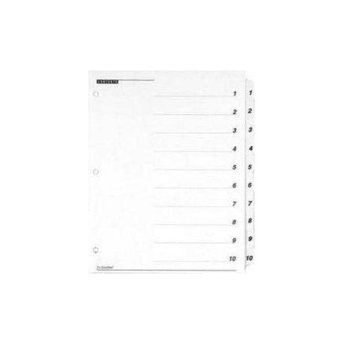 PRINTABLE INDEX DIVIDER 10 TAB WHITE LETTER