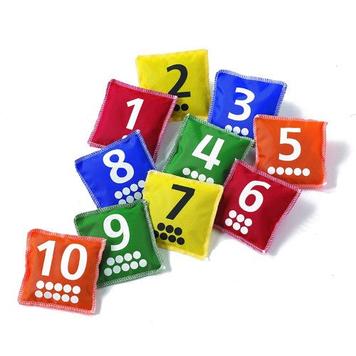 NUMBERS & DOT BEAN BAGS, SET OF 10