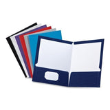 LAMINATED TWIN POCKET FOLDERS ASST COLORS