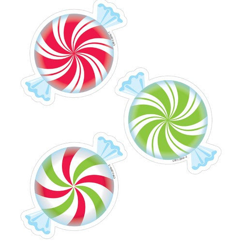 PEPPERMINT CANDIES DESIGNER CUT-OUTS