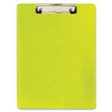PLASTIC CLIPBOARD TRANSPARENT YELLOW NEON LETTER