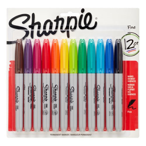 SHARPIE ASST FINE PQT.12