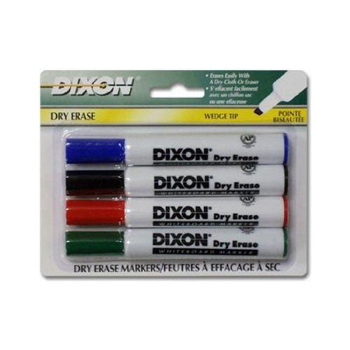 DRY ERASE MARKERS ASST PQT.4