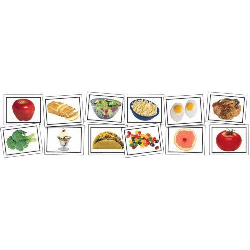 NOUNS:FOOD PHOTO LEARN CARDS 48 PC