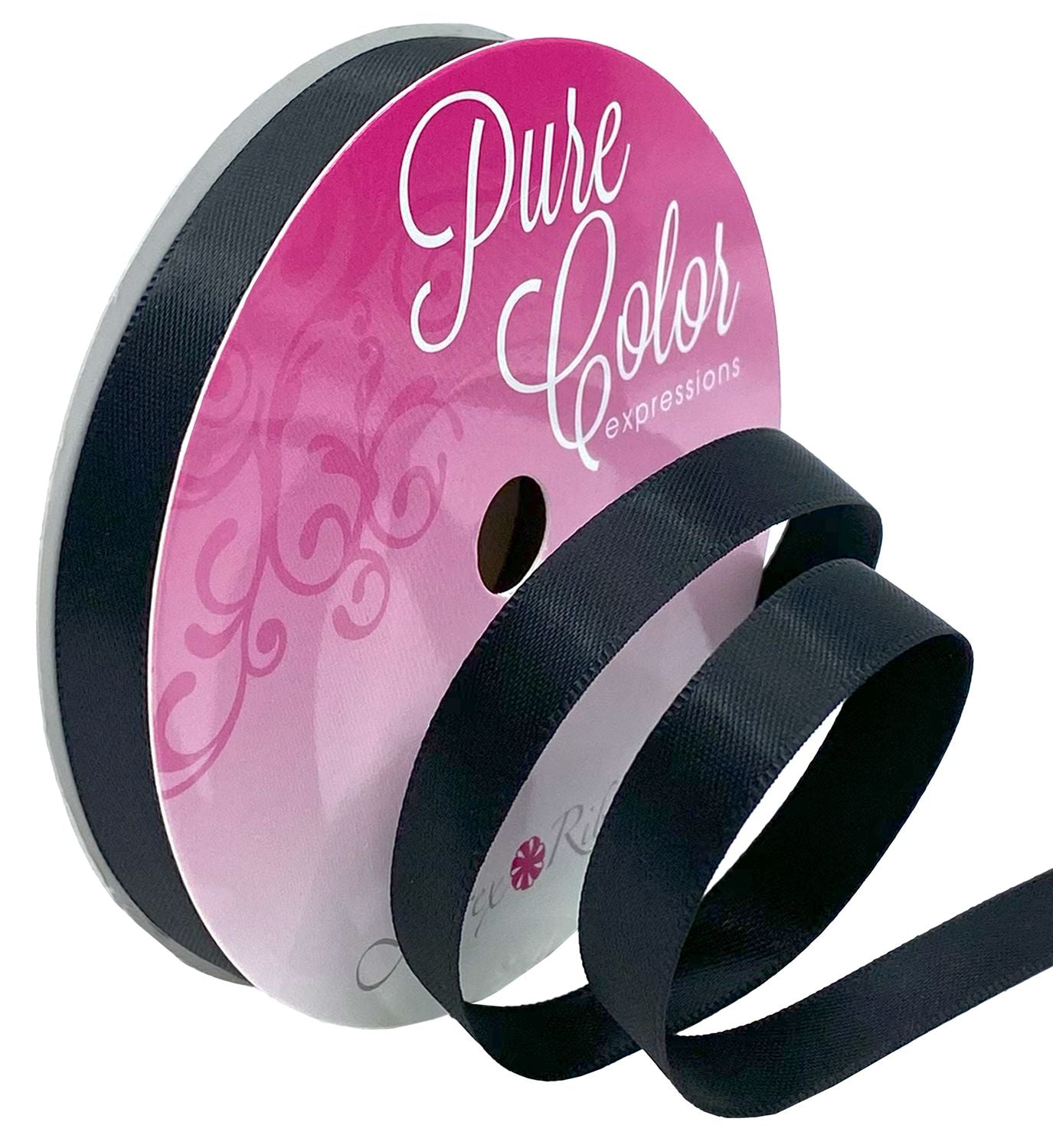 Black Ribbon Double-Faced Satin | 3/8"X15yd