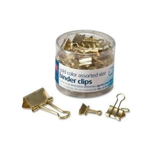 BINDER CLIPS ASSORTED SIZE GOLD PQ.30