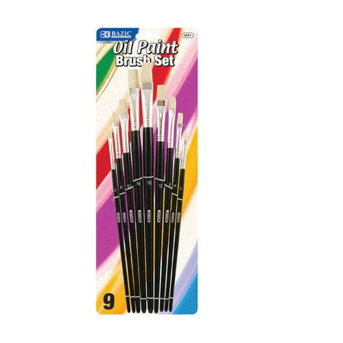OIL PAINT BRUSH SET 0,2,4 6,8,10,12,14,16 PQ.9