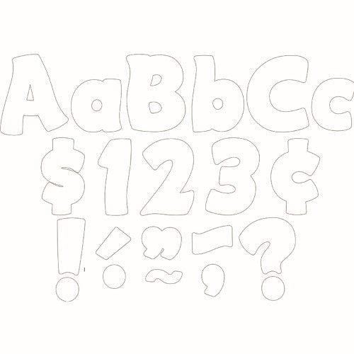 WHITE FUNTASTIC LETTERS