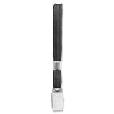 FLAT METAL CLIP LANYARD BLACK