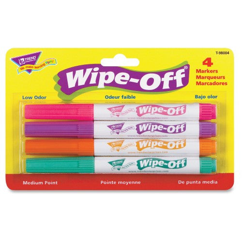 WIPE-OFF MARKERS MED POIN PASTEL COLOR