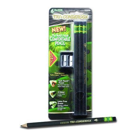 LAPIZ TRIANGULAR #2 BLACK SEMI-GRUESO PQT.6