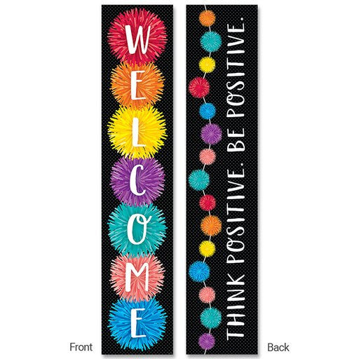 POM-POMS WELCOME BANNER 2 SIDED