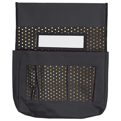 CHAIRBACK BUDDY BLACK WITH GOD POLKA DOTS
