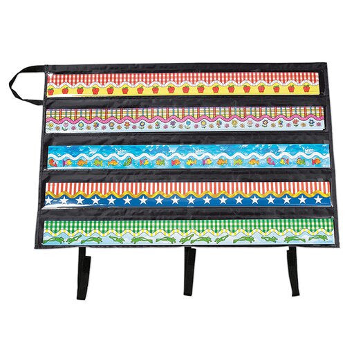 BORDER STORAGE BLACK POCKET CHART 5 POCKETS