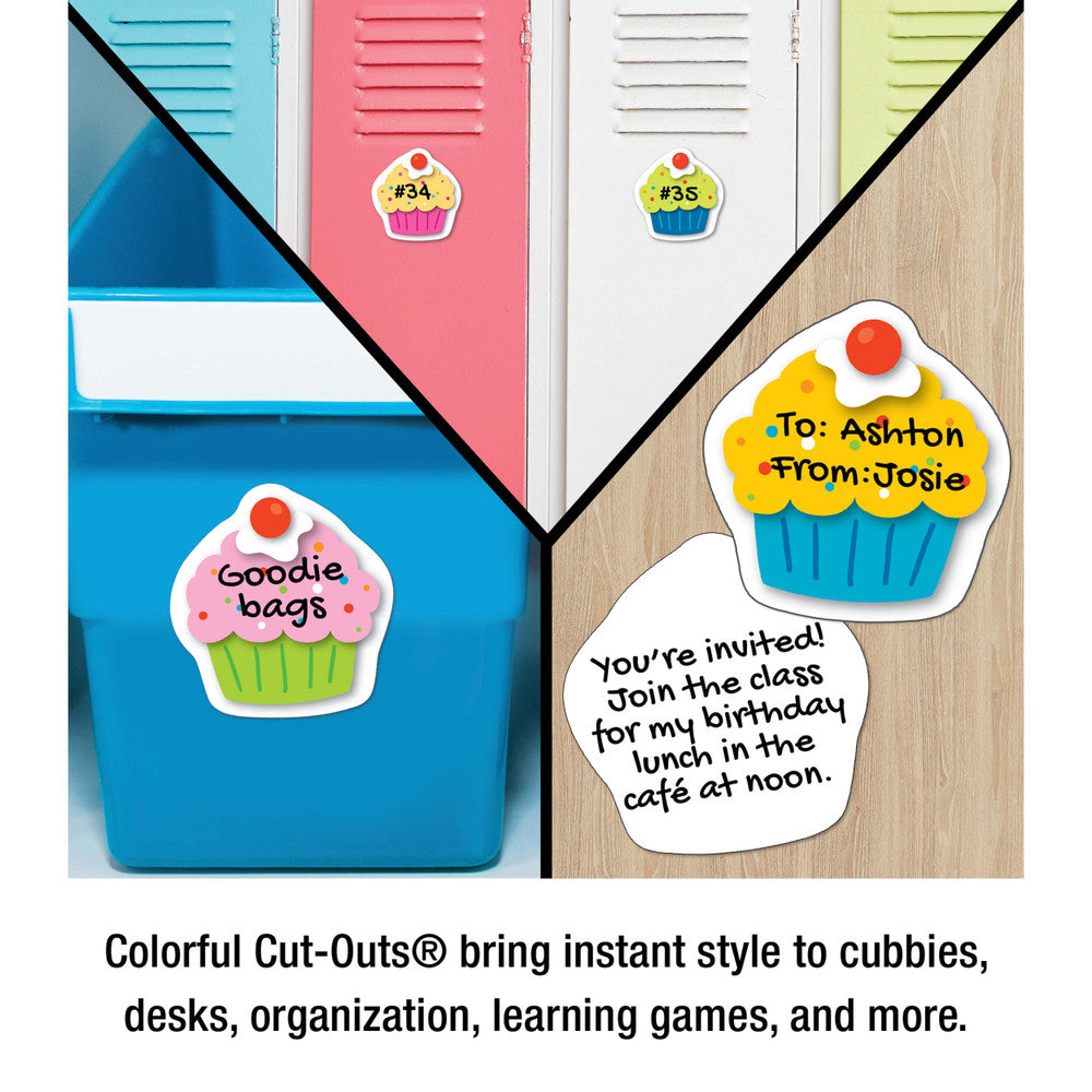 Cupcakes Assorted Mini Cutouts | 36 cut-outs