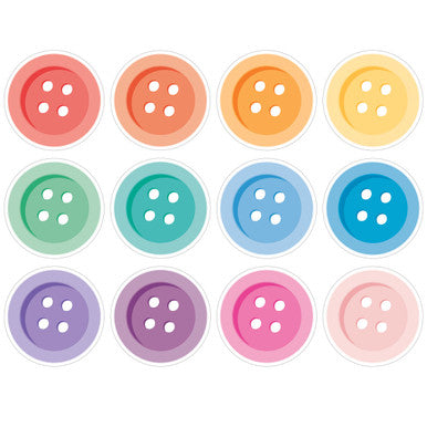CRAFTY COOL BUTTONS CUT OUTS 36 PCS
